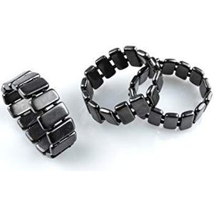 SN NATURSTEIN UG - Zwarte maan Shungite armband | Karelische edelsteen - 3 stuks