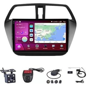 Android Double Din Car Stereo 9 Inch Touchscreen Autoradio Autotoebehoren Multimedia Stuurwielbediening met Navigatie Plug And Play Voor Suzuki SX4 S-Cross 2014-2017 (Size : M100S WIFI 1G+16G)