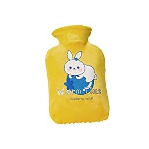 DieffematicRSD Warmwaterkruik Handwarmer for warmwaterkruik met pluche hoes Leuke PVC-injectiezak for nieuwjaarscadeau (Color : Yellow)