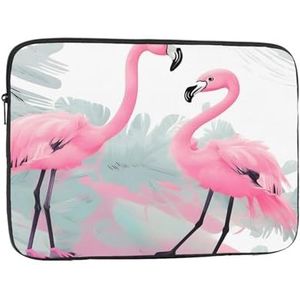KadUe Laptop Case Roze Flamingo Laptop Sleeve Shockproof Beschermende Notebook Case Met Rits Aktetas Dragen
