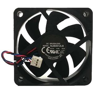 LMNCBVYA Silent Cooling Fan NUB0612LB BP34-60x60x15mm DC 12V Server Cooler Fan 3Wire, Low Noise Operation