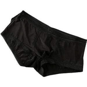 Dvbfufv Mannen Ice Silk Boxer Slips Mannelijke Naadloze Ondergoed Mannelijke Ademend Onderbroek Mannen Pouch Trunks Boxer Shorts, Zwart, L