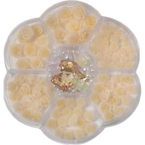 Steentjes 3D Bloemen Rechthoek Kristal Parels Kralen Nagels Kunstnagels Kunstdecoraties