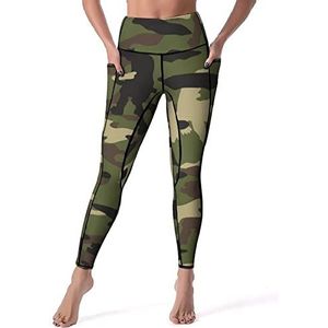 Tiger Camouflage Patroon Vrouwen Yoga Broek Hoge Taille Leggings Buikcontrole Workout Running Leggings S