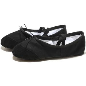 Ballerina's voor dames, meisjes, ballerina's, platte schoenen, canvas, ballet, yogaschoenen voor peuters, kleine kinderen, ballerina's, donkergrijs, EU 39