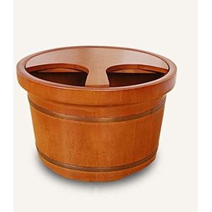 Voetbad, Houten Voet Soak Tub, Voetenwasbad Dikker Massief Hout Pedicure Vat, Pedicure Kom Spa Massage Met Deksel