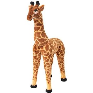vidaXL Staand pluche speelgoed Giraffe XXL knuffeldier knuffel
