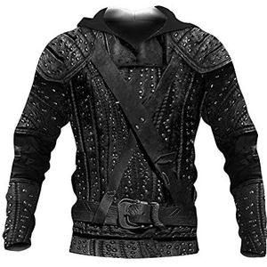 Heren Vikingen Armor Hoodies 3D Gedrukte Warrior's Nieuwigheid Pullover Fall Casual Trekkoord Harajuku Sweatshirt Met Lange Mouwen,A202110 hoodie,L