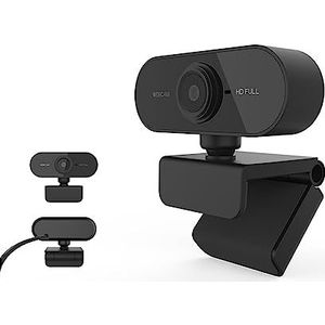 Streaming webcam, 1080P HD draaibare mini-computerwebcam met microfooncamera's for live-uitzending videoconferentiecamera