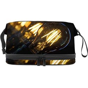 Multifunctionele opslag reizen cosmetische tas met handvat, verlichte lamp, grote capaciteit reizen cosmetische tas, Meerkleurig, 27x15x14 cm/10.6x5.9x5.5 in