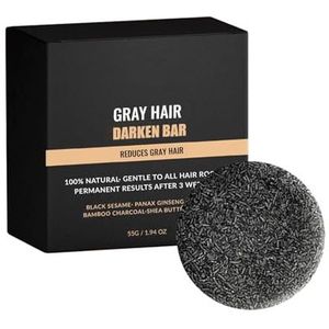 Gray Hair Reverse Bar Vochtinbrengende en voedende haarzwartingszeep voor mannen en vrouwen, anti-grijze reep voor glanzende manen, wortelactivator (1)