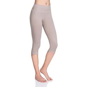 SOFTSAIL Leggings voor vrouwen 3/4 lengte katoenen broek capri legging actieve broek buikcontrole boterzachte casual sport workout gym hardlopen yoga, Beige, 42