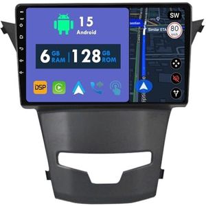 RoverOne Autoradio GPS voor SsangYong Korando 3 Actyon 2 2013-2017 Carplay Android Auto Stereo Hoofdeenheid Bluetooth WiFi Radio Speler Sat Navigatie