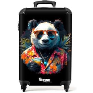 NoBoringSuitcases.com graffiti, panda tropisch, Handgepäck, koffer