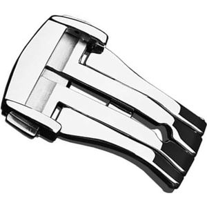 hoosouk Roestvrijstalen Vouwgesp Voor Vlindersluiting Met Omega-band(Silver,18mm)