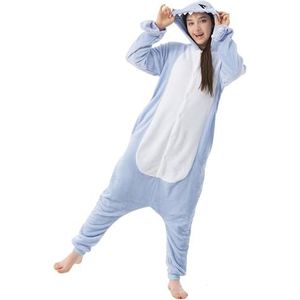 Katara 1744 - Haaienkostuum onesie/jumpsuit eendelig body voor volwassenen dames heren als pyjama of pyjama unisex - veel verschillende dieren