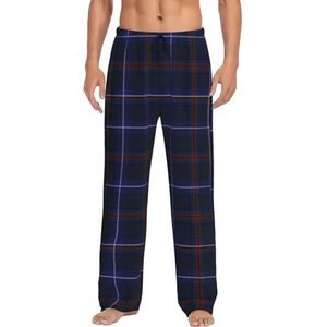 WYCZHY Gestreepte Geruite Mannen Pyjama Bottoms Pyjama Broek Voor Mannen Lounge Slaap Bodem Pj Broek Zacht Met Zakken, Zwart, S