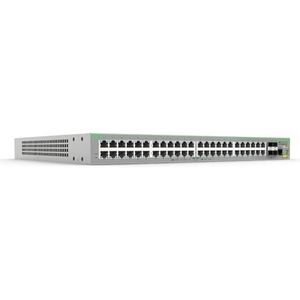 Allied Telesis - FS980M/52PS - Switch - Zwart - 48x10/100TX PoE+ poorten, 4x100/1000X SFP uplink/stacking poorten