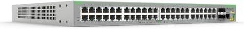 Allied Telesis - FS980M/52PS - Switch - Zwart - 48x10/100TX PoE+ poorten, 4x100/1000X SFP uplink/stacking poorten