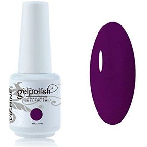 Vishine Nagellak, semi-permanent, gel, UV, LED, soak off, manicure, 8 ml, paars, #073