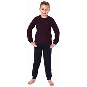 Normann Knuffelige jongenspyjama met lange mouwen, badstof, pyjama, rood, 164
