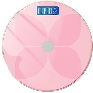 Badkamerweegschalen Elektronische Digitale Weegschaal Lichaamsvet Vloerweegschaal Lichaamssamenstellinganalysator Sluit Bluetooth Smart Scales Aan Gemakkelijk Te Gebruiken(Pink)