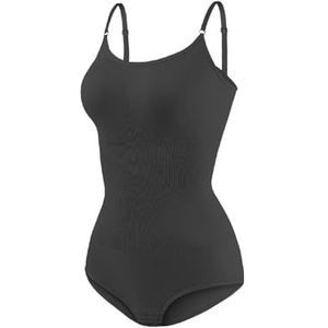 Shapewear For Dames Tummy Control Body Shaper Buttlift Bodysuits Tops Hemdje Maillots Jumpsuit (Kleur : Zwart, Maat : 2XL)