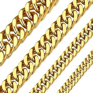 ChainsHouse Gouden ketting heren roestvrij stalen ketting dames