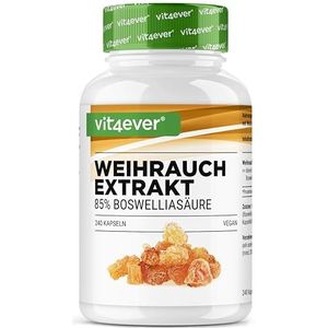 vit4ever Wierook extract - 240 vegan capsules - 1000 mg per dagdosering - Met 85% boswelliazuren uit echte Indiase Boswellia serrata - Hooggedoseerd & premiumkwaliteit