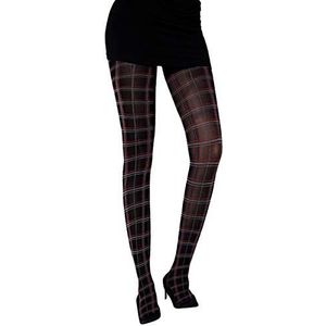 PrettyLoveHose - Panty - Zwart/rood/grijs - Tartan Ruit