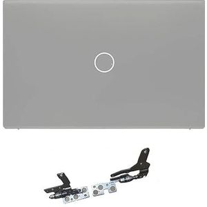 WANGHUIH Achter LCD achterkant bovencover case & scherm scharnier scharnieren compatibel met Dell Inspiron 15 5508 5509 laptop zilver