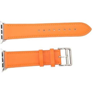 Smartwatch-bandriem, Ademende Comfortabele Smartwatch-leren Band voor Smartwatch-conversie (Oranje)