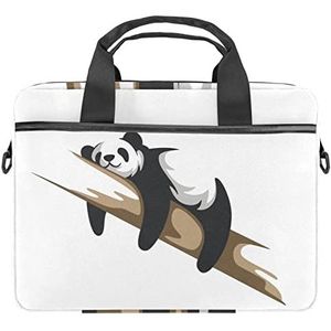 Panda Laptop Schouder Messenger Bag Crossbody Aktetas Messenger Sleeve voor 13 13.3 14.5 Inch Laptop Tablet Beschermen Tote Bag Case, Panda, 11x14.5x1.2in /28x36.8x3 cm