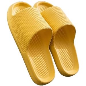 Dames sandaal Eenvoudige Mode Slippers Vrouwelijke Zomer Thuis Badkamer Baden Paar Dikke Bodem Residence Thuis Mannelijke Indoor Sandalen Vrouwen schoenen(Yellow,42-43)