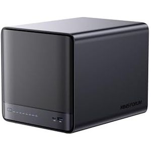 MINISFORUM N5 5-Bay Desktop NAS, discstation AMD Ryzen 7 255, DDR5 RAM, 1 x 10 GbE, 1 x 5 GbE, 1 x M.2 NVMe-sleuven, 2 x U.2/M.2 2280 NVMe-sleuven, 8K HDMI, Network Attached Storage (Diskless)