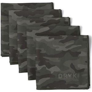 DRYKI Zweetabsorberende zakdoeken - de originele sport microvezel zakdoeken voor het afvoeren van zweet van handen, gezicht, lichaam (moscamo, 5 stuks)