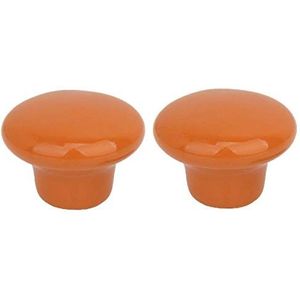 Kastknoppen, ladegrepen, 2 stuks meerkleurig optioneel keramiek rond porselein moderne stijl slaapkamerdeur kast kast lade knop woondecoratie trekgreep door (rood/L)/rood/klein (Color : Orange, Size