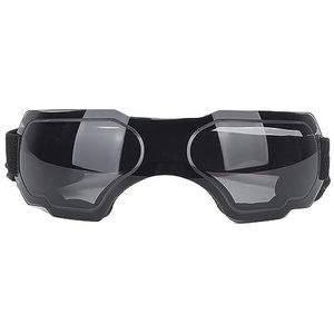 Hondenzonnebril, Lichtgewicht UV-bescherming Verstelbare Riem Opvouwbare Hondenbril Winddicht Flexibel voor Buiten (Zwart)