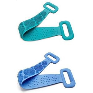 2 Stks Siliconen Bad Body Borstel Exfoliërende Terug Scrubber Gezichtsreiniging Borstel Zachte Massage