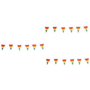 Warmhm 3st Trots Vlag 3x5 Tekens Outdoor Woonaccenten Decor Gay Pride Vlag LGBT-vlag Grote Regenboog Biseksuele Trots Trots Vlag Buiten Trots Vlag Het Bord Outdoor