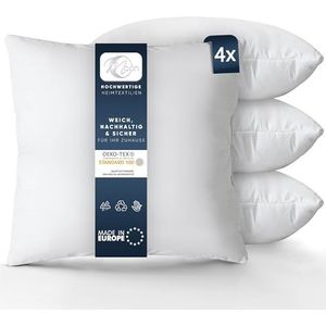 Moon Luxury Perkal 4-pack vulkussens 40x40 cm binnenkussen sofakussen 100% katoen stevig gevuld