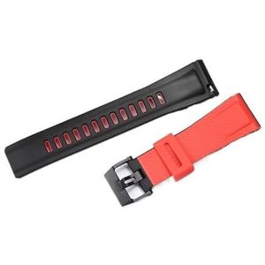 Horloge Accessoires Fit for Casio GA2000 GA-2000-1A2 Hars Band heren Sport Waterdichte Armband 24mm Rubber Universele Horlogeband (Color : Red Black, Size : 24mm)