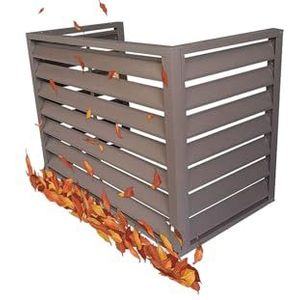 Opengewerkte kast in aluminium voor airconditioning/warmtepomp - Met