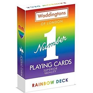 Waddingtons nummer 1 Rainbow speelkaartspel, fleur je favoriete spellen op, inclusief Snap en Poker met dit dek, perfecte reisgenoot, cadeau en speelgoed voor jongens, meisjes en volwassenen vanaf 6