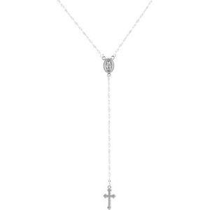 Goud, zilver, roségoud Vintage Cross Boheemse religieuze rozenkrans hanger ketting dames hanger sieraden (Style : Silver)