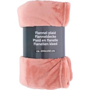 Ultra-Zachte Flanel Deken - Roze - 200x150 cm | Lichtgewicht & Duurzaam | Ideaal voor Bank, Bed en Sofa | Washable Throw Blanket | Comfort voor Alle Seizoenen | Ideale Geschenkkeuze