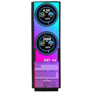 VSDISPLAY PC Case Display voor Y60 Computer Box, 12.6 inch 1920X515 IPS eDP LCD Monitor Scherm, met 2Video Poort