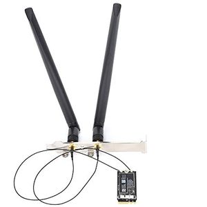 Wifi-kaart Naar NGFF M.2 Key A/E-adapter, Dual-band Draadloze Netwerkkaart Naar NGFF-converter voor Macbook/Hackintosh, Asus/MSI/GIGABYTE Z170 ITX-serie.(Met antenne)