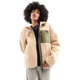 SIROKO - Sherpa Jas - Beige/Groen - Dames