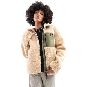 SIROKO - Sherpa Jas - Beige/Groen - Dames